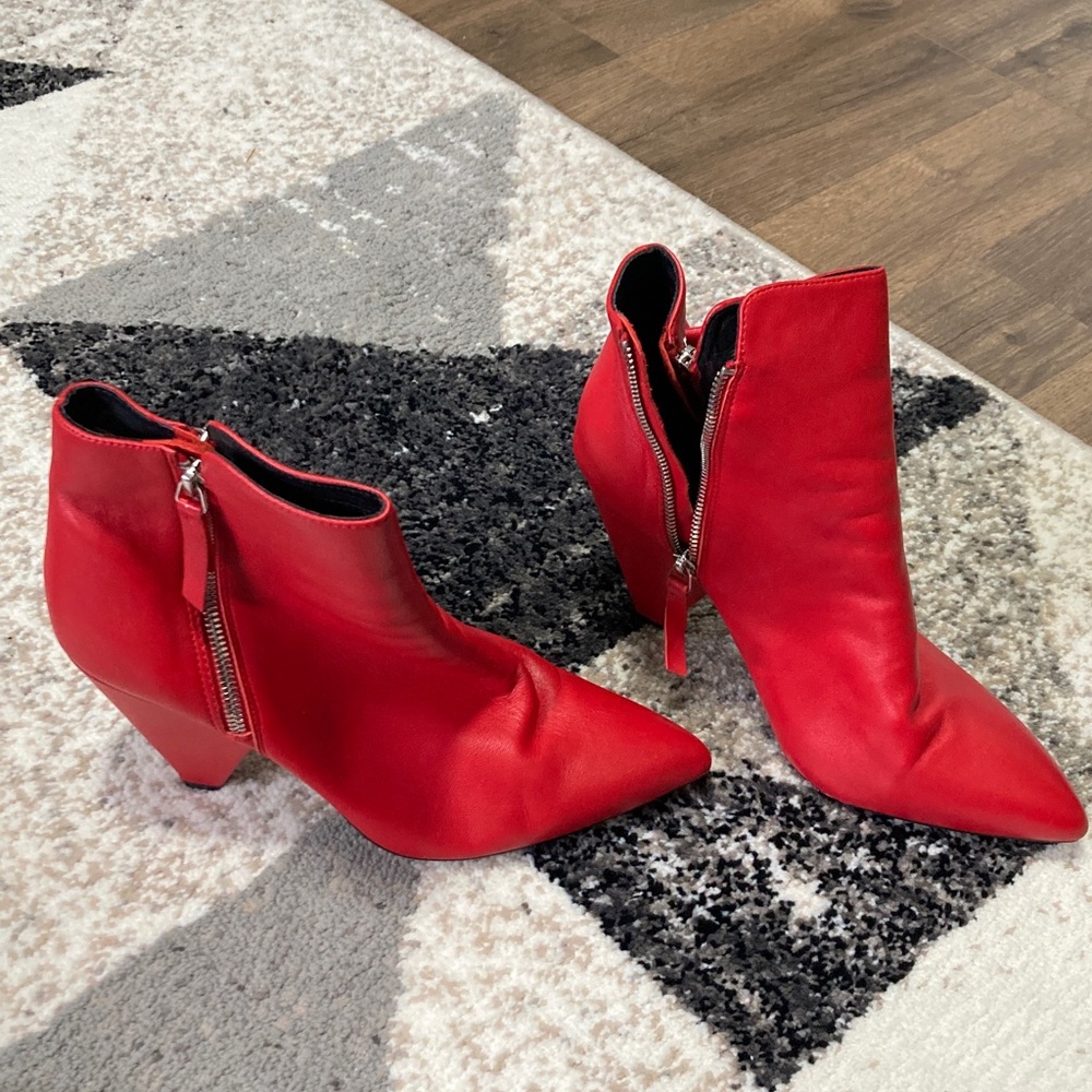 Kenneth Cole New York Red Ankle Booties